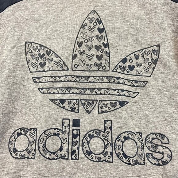 Adidas Hoodie Women’s Small Grey Pullover Athletic Sweater Sweatshirt - Picture 3 of 12